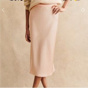 Sezane Sandy Pale Pink Midi Skirt NWT!